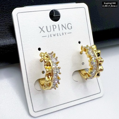 Сережки Xuping14К 10330 (1,6 см.)